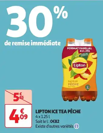 Auchan Lipton ice tea pêche offre