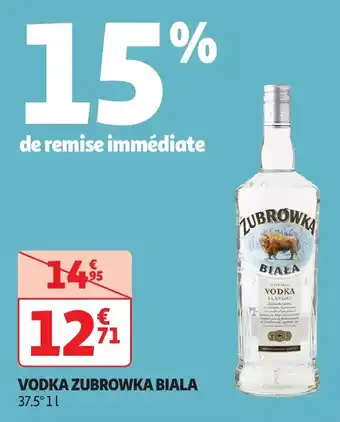 Auchan Vodka zubrowka biala offre