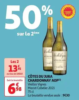 Auchan Côtes du jura chardonnay aop offre