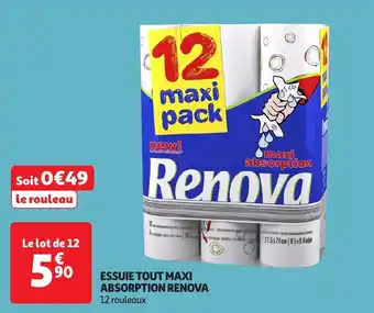 Auchan Essuie tout maxi absorption renova offre