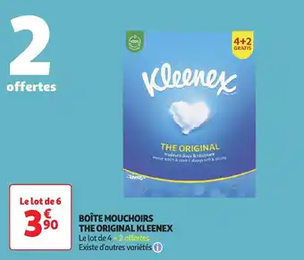 Auchan Boîte mouchoirs the original kleenex offre