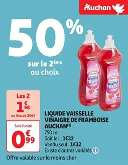 Auchan Liquide vaisselle vinaigre de framboise auchan offre