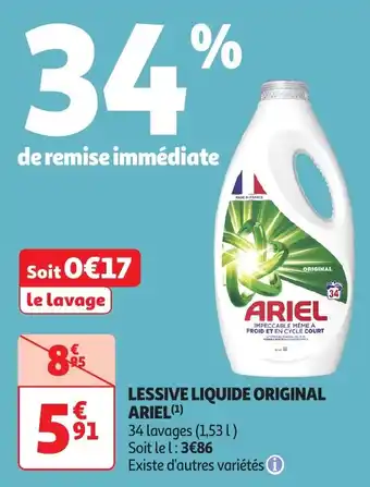 Auchan Lessive liquide original ariel offre