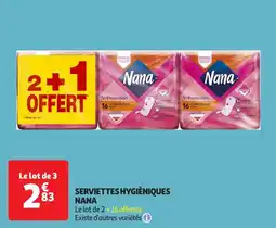 Auchan Serviettes hygièniques nana offre