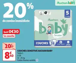 Auchan Couches sensitive auchan baby offre