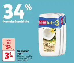 Auchan Gel douche tahiti offre