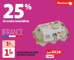 Auchan Oeufs datés du jour de ponte auchan offre