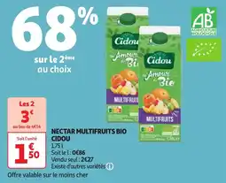 Auchan Nectar multifruits bio cidou offre