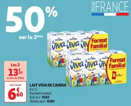 Auchan Lait viva de candia offre