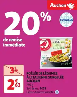 Auchan Poêlée de légumes à l'italienne surgelée auchan offre