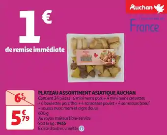 Auchan Plateau assortiment asiatique auchan offre