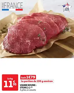 Auchan Viande bovine: steak offre