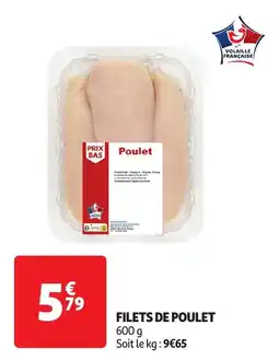 Auchan Filets de poulet offre