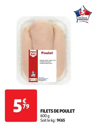 Auchan Filets de poulet offre