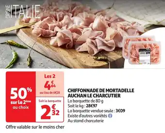 Auchan Chiffonnade de mortadelle auchan le charcutier offre