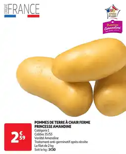 Auchan Pommes de terre à chair ferme princesse amandine offre