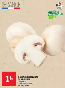 Auchan Champignons blancs ou bruns bio offre