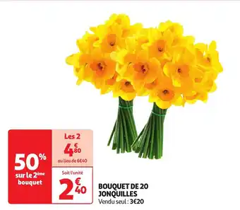 Auchan Bouquet de 20 jonquilles offre