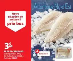 Auchan Filet de cabillaud offre