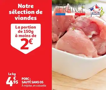 Auchan Porc: sauté sans os offre