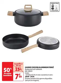 Auchan Gamme cuisson aluminium forgé offre