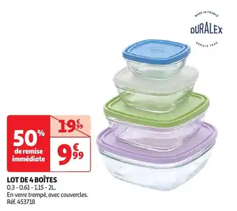 Auchan Lot de 4 boîtes offre