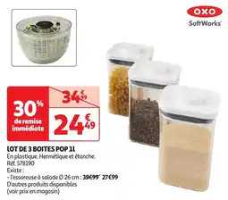 Auchan Lot de 3 boites pop 1L offre