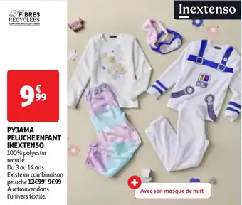 Auchan Pyjama peluche enfant inextenso offre