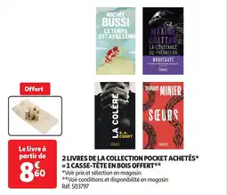 Auchan 2 livres de la collection pocket achetés offre