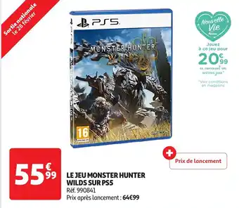 Auchan Le jeu monster hunter wilds sur ps5 offre