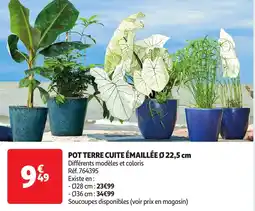 Auchan Pot terre cuite émaillée offre