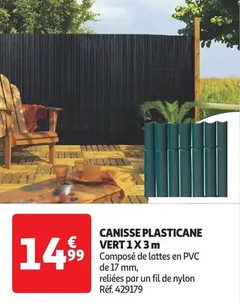 Auchan Canisse plasticane vert 1x3m offre