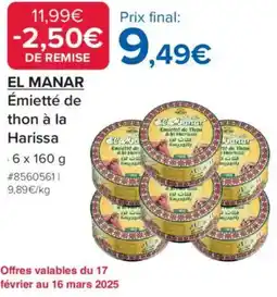 Costco El manar Émietté de thon à la Harissa offre