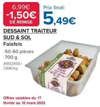 Costco Dessaint traiteur sud & sol Falafels offre