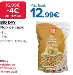 Costco Bio day Noix de cajou offre