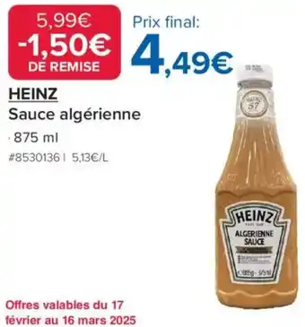 Costco Heinz Sauce algérienne offre