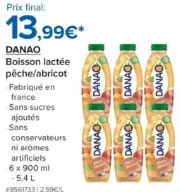 Costco Danao Boisson lactée pêche/abricot offre