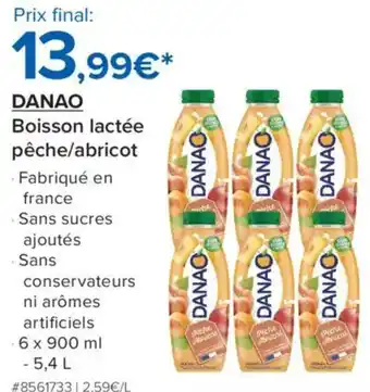 Costco Danao Boisson lactée pêche/abricot offre