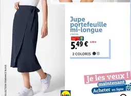 Lidl Jupe portefeuille mi-longue offre