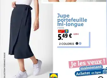 Lidl Jupe portefeuille mi-longue offre