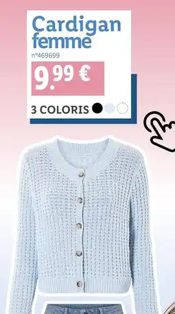 Lidl Cardigan femme offre