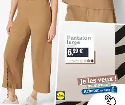 Lidl Pantalon large offre