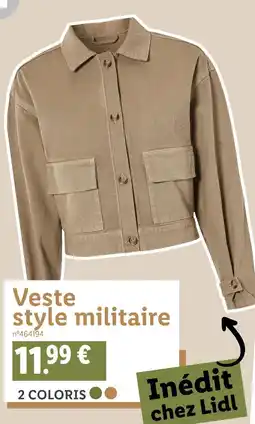 Lidl Veste style militaire offre