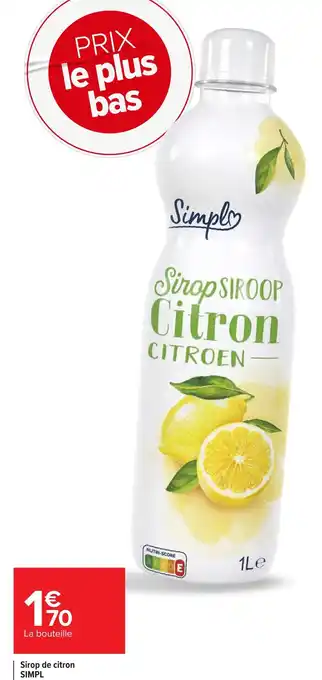 Carrefour SIMPL Sirop de citron offre