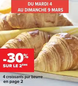 Carrefour Market 4 croissants pur beurre offre