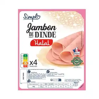 Carrefour SIMPL Jambon de dinde Halal offre