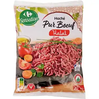 Carrefour CARREFOUR SENSATION Viande hachée pur boeuf Halal surgelée offre