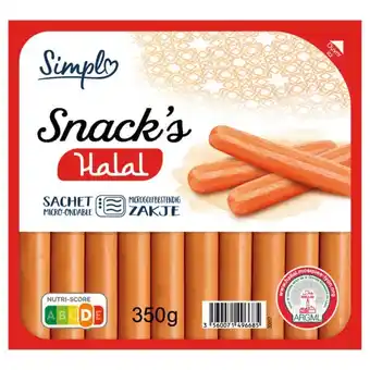 Carrefour SIMPL Saucisses Snack's Halal offre