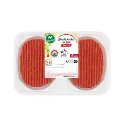 Carrefour 2 steaks hachés pur bœuf Halal 15% M.G. CARREFOUR Sensation offre