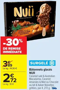 Carrefour Market Bâtonnets glacés NUII offre